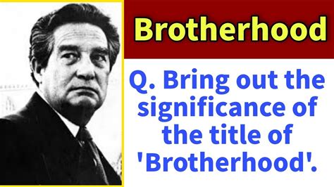 Class 11 Important Broad Question With Answer From Brotherhood Class
