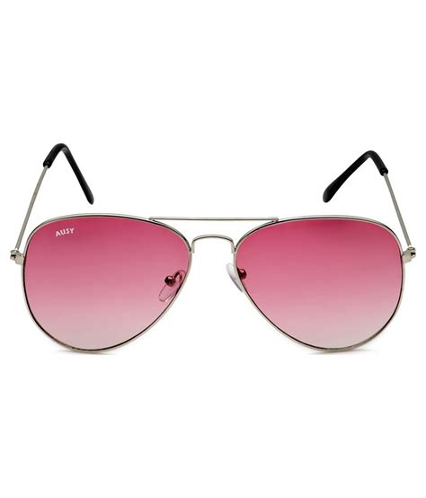 Ausy Pink Lens Aviator Sunglasses For Men And Women Buy Ausy Pink