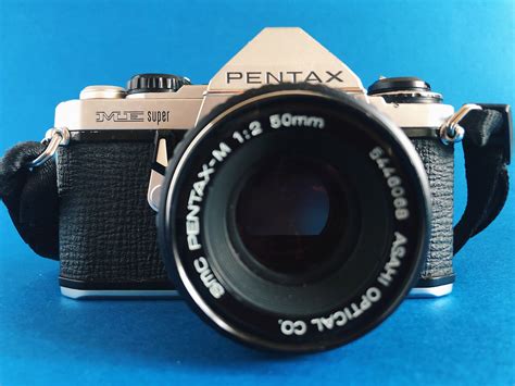 Pentax Me Super Film 35mm Vintage Camera With Smc Pentax M 50mm F2