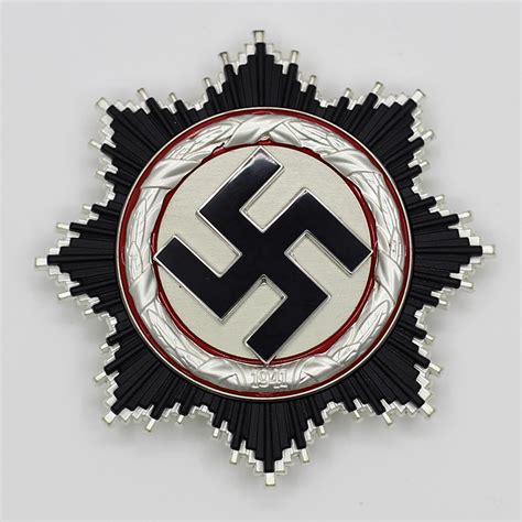 High Quality 5 Piece German Cross In Silver Reproduction For Sale