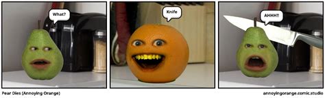 Pear Dies Annoying Orange Comic Studio