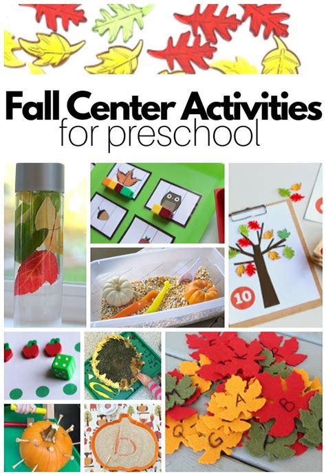 Preschool Fall Center Activities Fall Preschool Activities Fall
