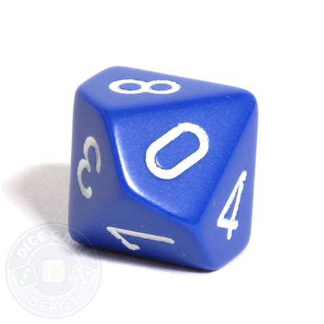 10 Sided Opaque Dice D10 Blue Dice Game Depot