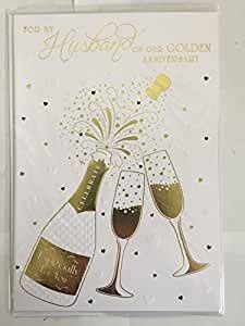 See more ideas about anniversary gifts, gifts, husband anniversary. 50th Golden Wedding Anniversary Husband Card 'For My ...