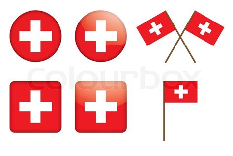 August in der ganzen schweiz zu finden und dem weggen wird … Satz von Abzeichen mit Schweizer ... | Vektorgrafik ...