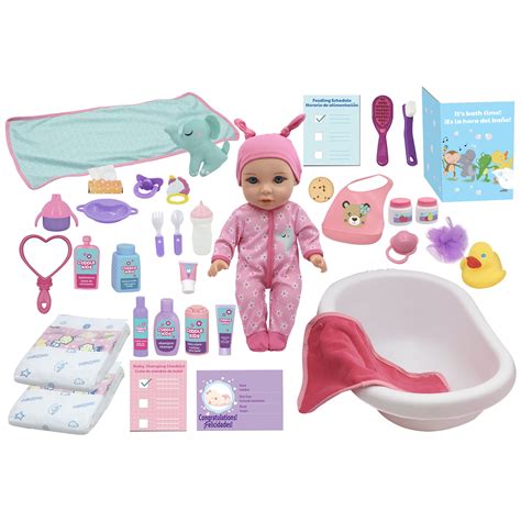 Little Darlings Baby Doll Feed And Care Deluxe Playset W 15in Baby Doll