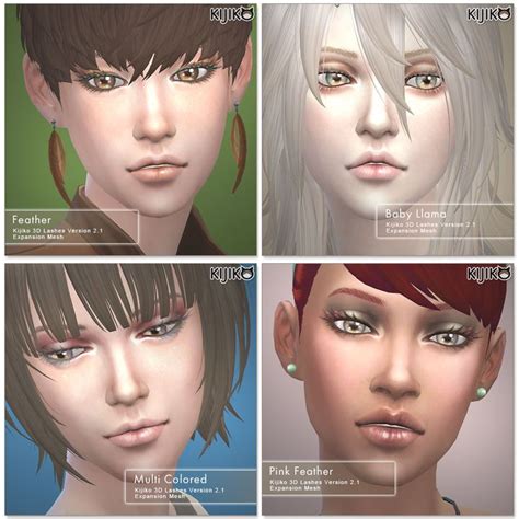 Kijiko Eyelash V2 3d Lashes Sims 4 Cc Eyelashes Kijiko Sims 4 Cc