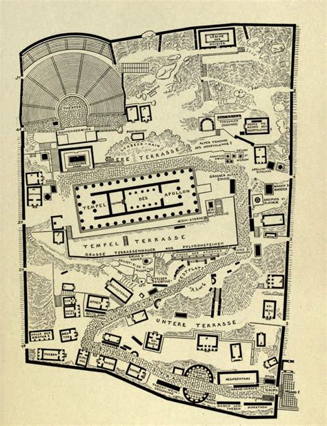 Plan Of The Sanctuary Of Delphi Greece