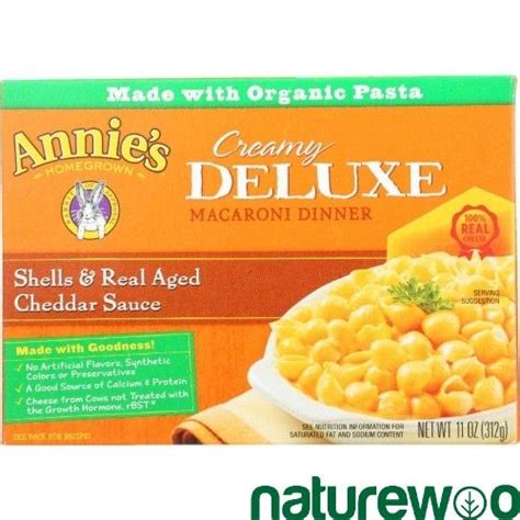 Annie's homegrown rice shells and white cheddar cheese is your answer. Annie's Homegrown - 415786 - Annies Homegrown Macaroni ...