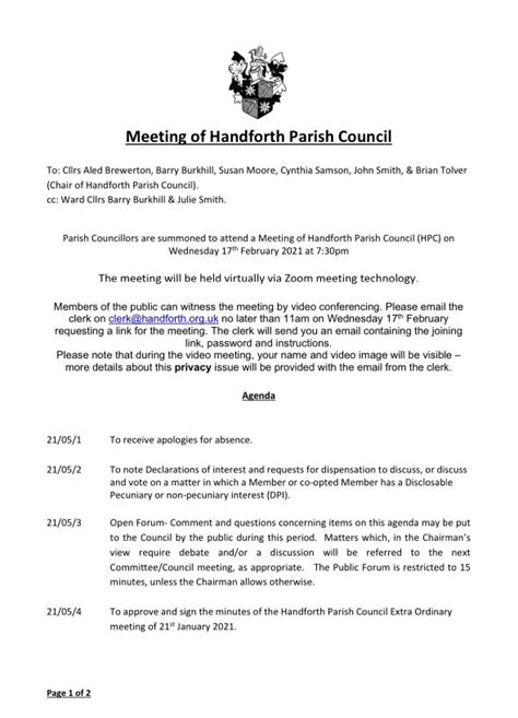 Handforth Parish Council Holds First Meeting Since Going Viral So Counties