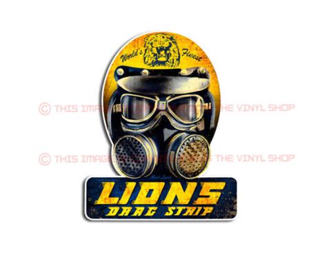 Lions Drag Strip Helmet Sticker Retro Hot Rod Classic Nhra Ebay