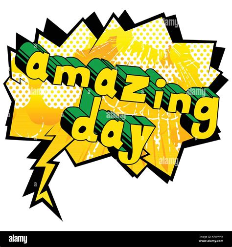 Amazing Day Comic Book Style Word On Abstract Background Stock Vector