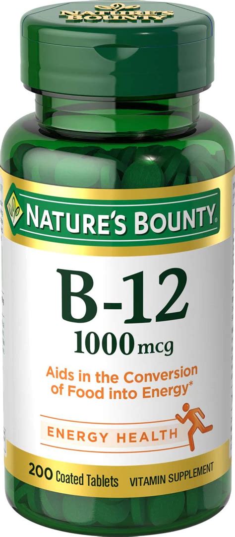 Vitamin b12 sublingual food supplement. Amazon.com: Nature's Bounty Vitamin B-12, 1000 mcg, 200 ...