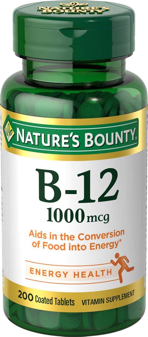 Initially, single doses of 100 mcg to total dose of. Amazon.com: Nature's Bounty Vitamin B-12, 1000 mcg, 200 ...