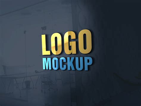 Free 3d Logo Mockup On Wall 2022 Daily Mockup