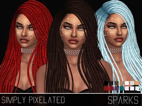 The Sims Resource Nightcrawler`s Sparks Hair Retextured By