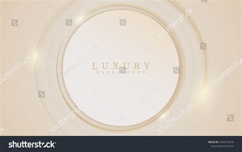 Circle Golden Line Sparkles Watermark On Stock Vector Royalty Free