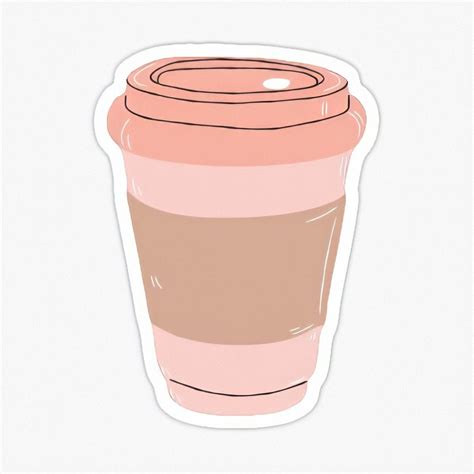 pink coffee cup sticker by nicxstickers pink coffee cups coffee cups stickers