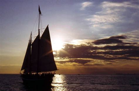 Sailing Away Sunset Off The Florida Keys As A Two Masted Flickr