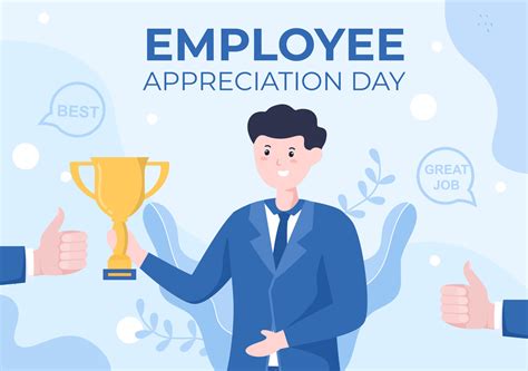 Happy Employee Appreciation Day Cartoon Illustration To Give Thanks Or