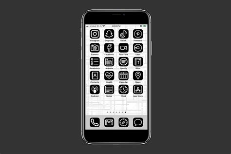Open the shortcuts app on iphone or ipad. 100+ Free Black & White iOS 14 App Icons For iPhone Home ...