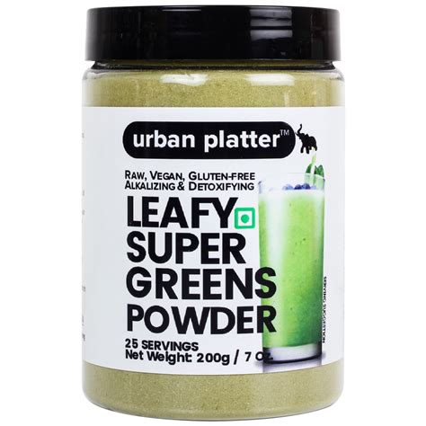 Leafy Super Greens Powder Urban Platter 200gm Natures Soul