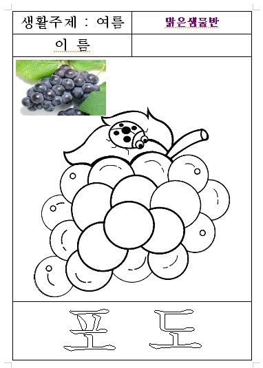 그 외 유아 색칠공부 도안. 여름 과일 색칠공부 : 네이버 블로그