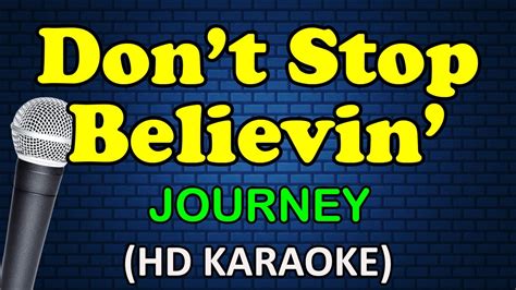 DON T STOP BELIEVIN Journey HD Karaoke YouTube