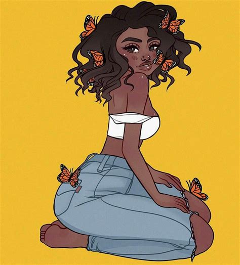 Baddie Curly Hair Cartoon Black Girl Drawings 214 Best Hair Ideas