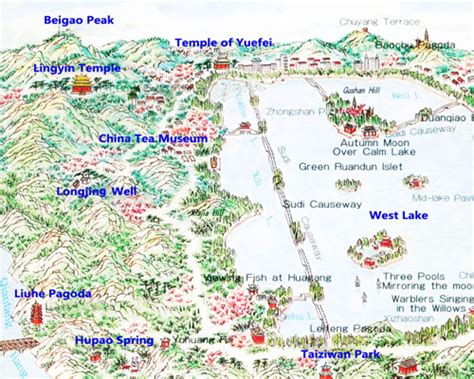 Maps Of Hangzhou Downloadable And Detailed West Lake Map