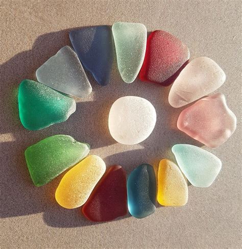 13 Pieces Of Rainbow Rarest Rare Scottish Sea Glass By Etsy Sea Glass Colors Glass