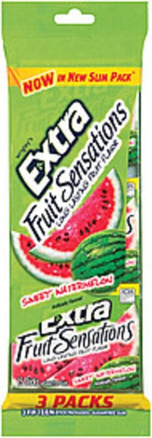 Extra Fruit Sensations Sweet Watermelon Sugarfree 15 Stick Packages