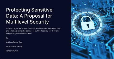 Protecting Sensitive Data A Proposal For Multilevel Security