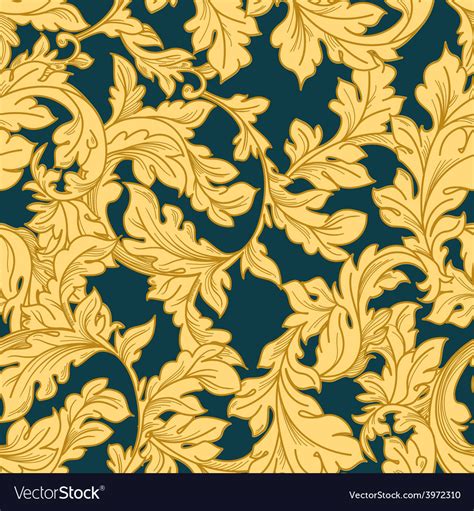 Baroque Floral Pattern Royalty Free Vector Image