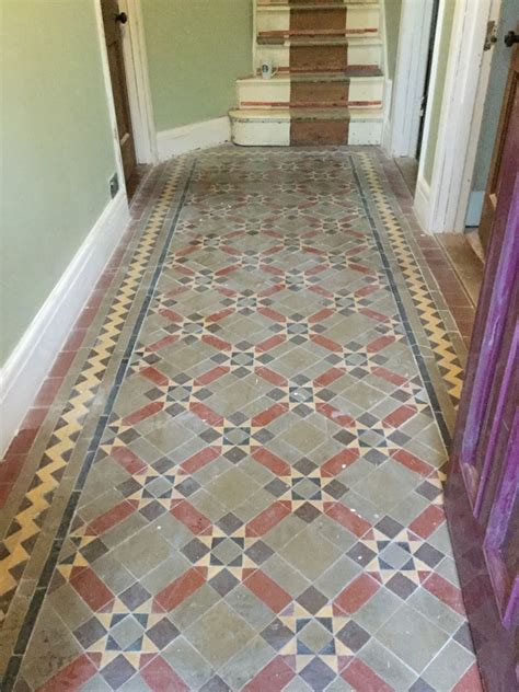 Century Old Victorian Tiled Floor Rejuvenated In Finedon