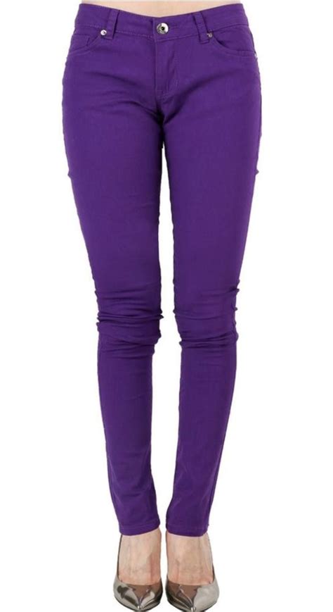 Super Cute Purple Skinny Jeans 98 Cotton 2 Rayon Purple Skinny
