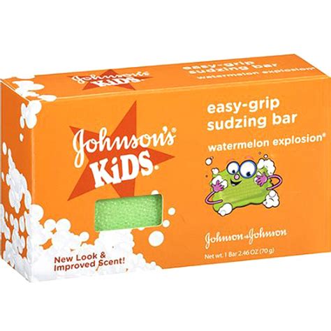 Johnsons Kids Watermelon Easy Grip Sudzing Soap Bar Baby Toiletries