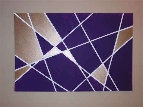 Create a geometric wall painting. wall painting ideas geometric | Tableau géométrique, Art ...