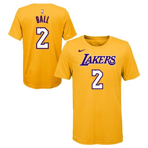 Los angeles lakers lebron james icon edition authentic jersey. T-Shirt NBA Enfant Lonzo Ball Los Angeles Lakers Nike ...