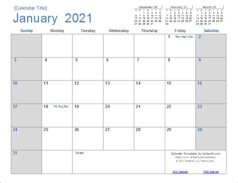 Printable Calendar 2021 March Vertex42