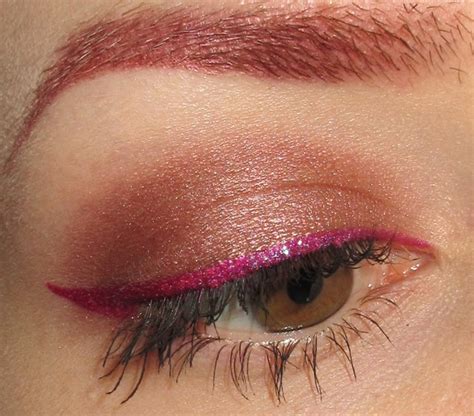Glitter Is My Crack Neutral Eye Makeup Look With Hot Pink Glitter Liner