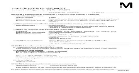 Ficha De Seguridadacido Sulfurico Pdf Document