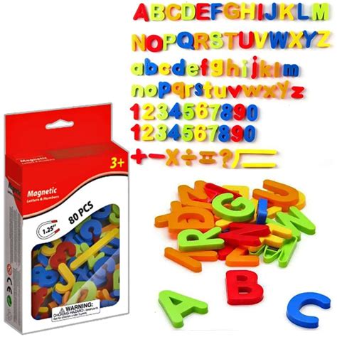 80pcs Kids Magnetic Alphabet Letter English Letters Maths Number Symbol