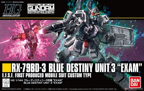 Blue Destiny Unit 3 `exam` Hguc Gundam Model Kits Images List