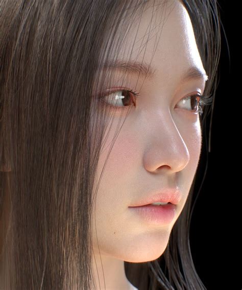Artstation Jiu Virtual Human Seonghwan Jang In 2022 Digital Art Girl Human Digital Portrait