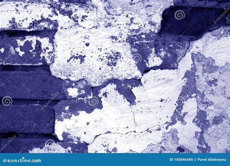 Old Grungy Brick Wall Texture In Blue Tone Stock Photo Image Of