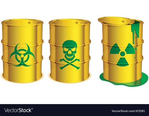 Toxic Barrels Royalty Free Vector Image VectorStock