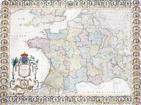 The Kingdom Of France Divided Into Local Governments 1751 Giclee