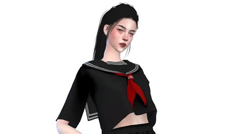 Japanese Schoolgirl The Sims 4 Cas Download Youtube