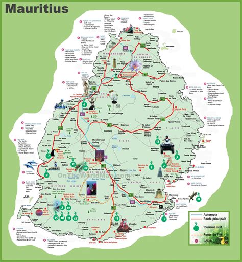 Mauritius Hotel Map